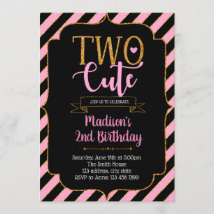 Invitación de fiesta brillante soy dos linda