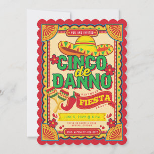Invitación de Fiesta Cinco de Danno