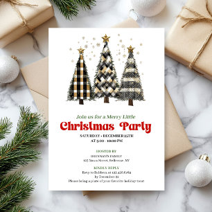 Invitación de fiesta clásica de árbol de Navidad a