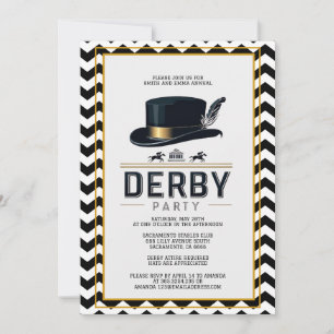 Invitación de fiesta clásica de Kentucky Derby en