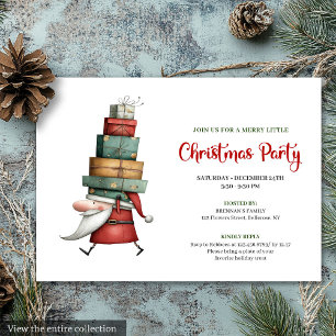 Invitación de Fiesta con Acuarela de Papá Noel Exc