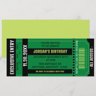Invitación de fiesta con entrada | Invitación para