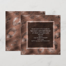 Invitación de fiesta con estampado de leopardo bro