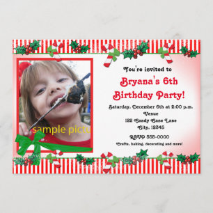 Invitación de fiesta con foto personalizada de bas
