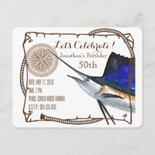 Invitación de fiesta con marineros