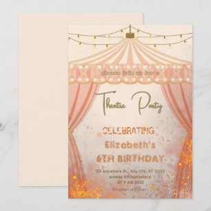 Invitación de fiesta con marquesina de teatro – In