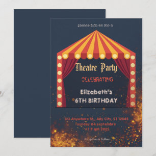 Invitación de fiesta con marquesina de teatro – In