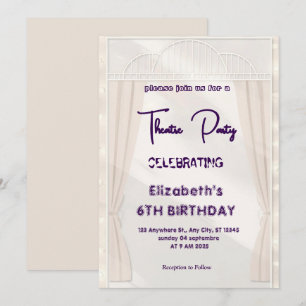 Invitación de fiesta con marquesina de teatro – In
