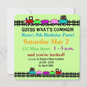 Invitación de fiesta con poco poster en la espalda