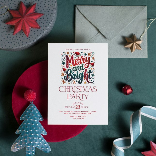 Invitación de fiesta con tipografía retro Alegre y (Subido por el creador)