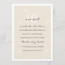 invitación de fiesta Cream Chic Sweet 16