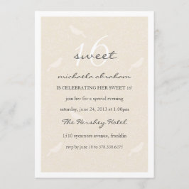 invitación de fiesta Cream Chic Sweet 16
