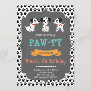 invitación de fiesta dálmata