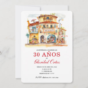 Invitación de Fiesta de 30 Años Mujer