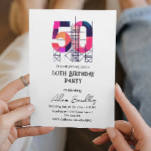 invitación de fiesta de 50 años