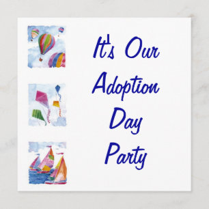invitación de fiesta de adopción