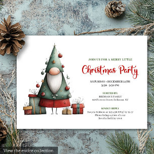 Invitación de fiesta de agua tinta de Papá Noel di