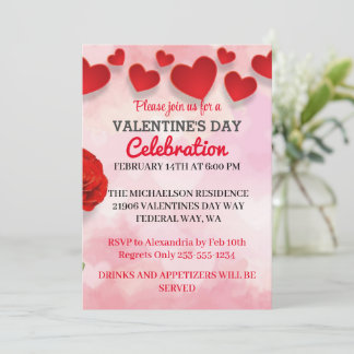 Invitación de fiesta de amor del día de San Valent