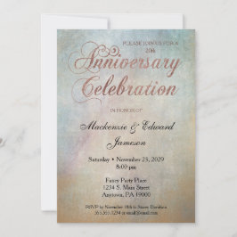 Invitación de fiesta de aniversario de boda con ac