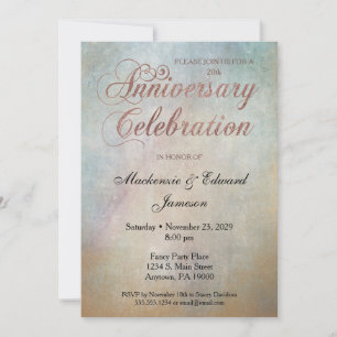 Invitación de fiesta de aniversario de boda con ac
