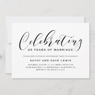 Invitación de fiesta de aniversario de bodas