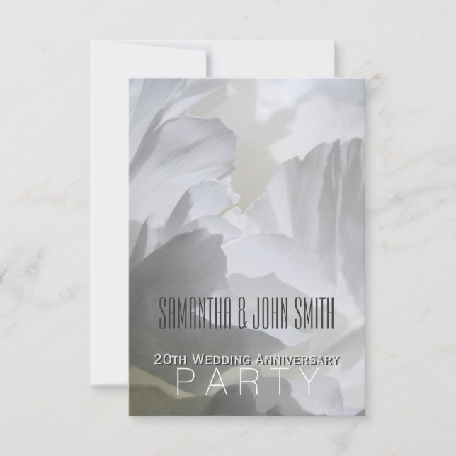 Invitación de fiesta de aniversario de bodas 20 Pe (Anverso)