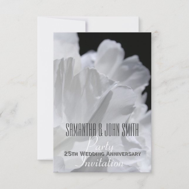 Invitación de fiesta de aniversario de bodas 25 Pe (Anverso)