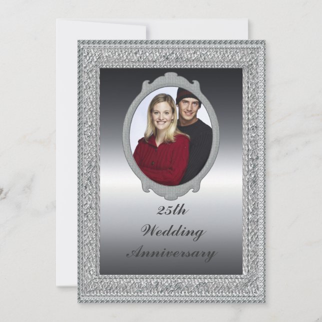 Invitación de fiesta de aniversario de bodas de pl (Anverso)
