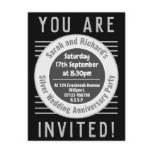 Invitación de fiesta de aniversario de bodas de pl