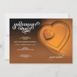 Invitación de fiesta de aniversario de oro de dos 