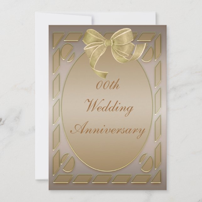 Invitación de fiesta de aniversario elegante (Anverso)