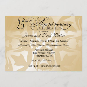 Invitación de fiesta de aniversario número 25 de e