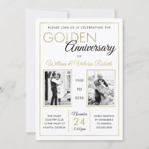 Invitación de fiesta de aniversario número 50, fal
