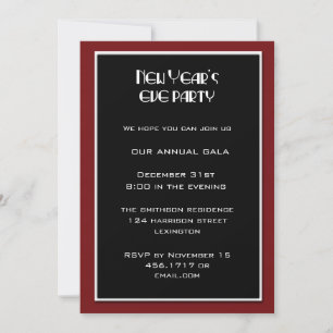 Invitación de fiesta de Año Nuevo