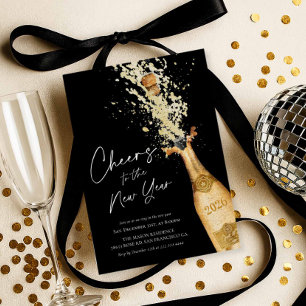 Invitación de fiesta de Año Nuevo elegante