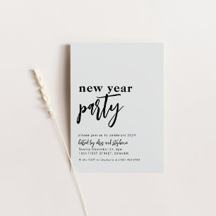 Invitación de Fiesta de Año Nuevo simple y neutral