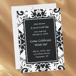 invitación de fiesta de anuncio de bodas después d