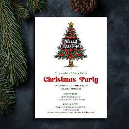 Invitación de fiesta de árbol de Navidad de Búfalo