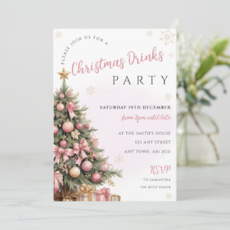 Invitación de fiesta de árbol de Navidad elegante