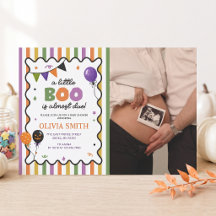 Invitación de fiesta de baby shower colorida de Ha