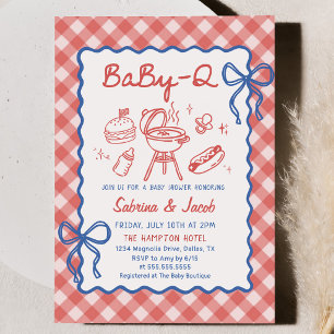 Invitación de fiesta de baby shower de BaBy-Q de c