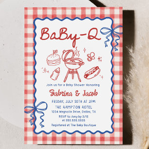 Invitación de fiesta de baby shower de BaBy-Q dibu