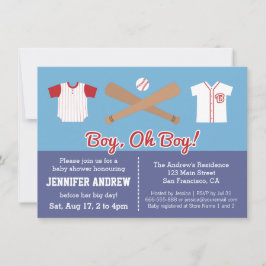 Invitación de fiesta de baby shower de niño de béi