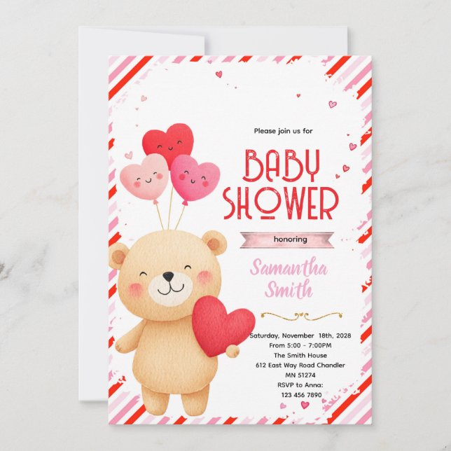 invitación de fiesta de baby shower del día de San (Anverso)