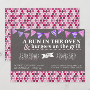 Invitación de fiesta de Baby Shower/Diaper