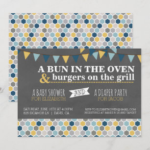 Invitación de fiesta de Baby Shower/Diaper