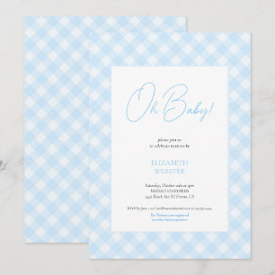 Invitación de fiesta de baby shower simple de niño