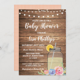 Invitación de Fiesta de Baby Shower Summer Wood Ma