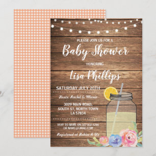 Invitación de Fiesta de Baby Shower Summer Wood Ma