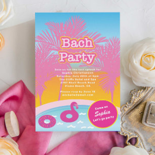 Invitación de fiesta de Bach Rosa